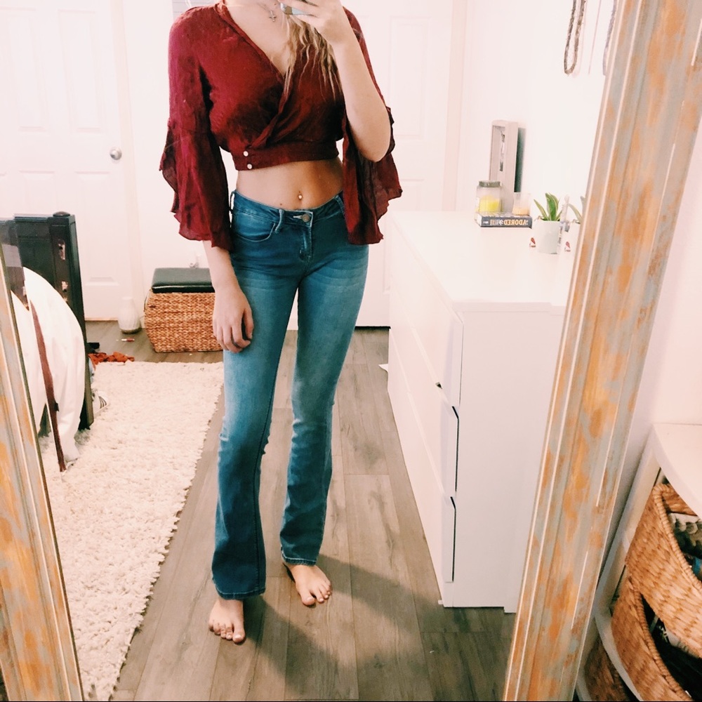 The mid rise flare Jeans size 4